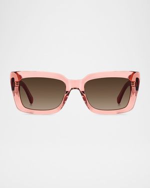 cailin rectangle acetate sunglasses