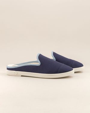Angarde - Mule femme lin, jean ciel - Taille 42 - Bleu