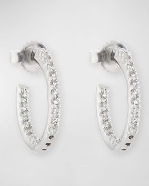 Tiny Inside-Out CZ Hoop Earrings