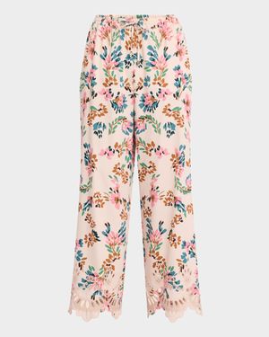 Lizzy Straight-Leg Crop Pull-On Pants