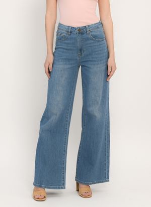 Kookai - Jean large - Taille 42 - Bleu