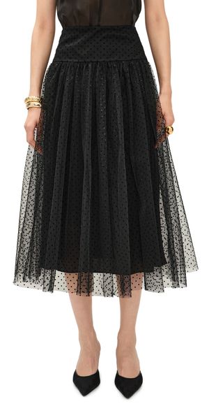 Zimmermann Tulle Dot Midi Skirt Black 2