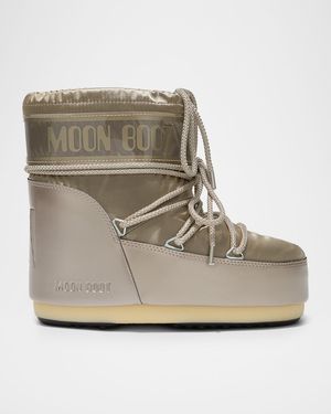 Icon Low Glance Platinum Satin Snow Boots