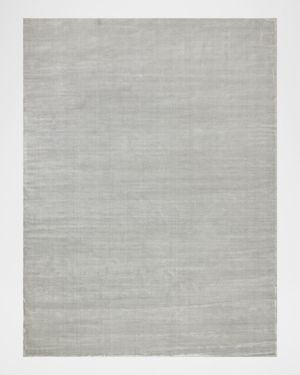 Velutto Hand-Loomed Light Silver Rug, 6' x 9'