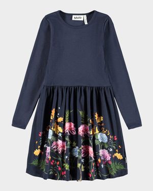Girl's Credence Long-Sleeve Dress, Size 7-12