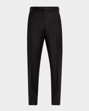Men's Trofeo Wool Slim Flat-Front Trousers