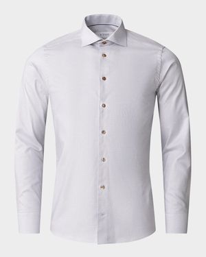 Men's Contemporary Fit Cotton-Lyocell Sport Shirt