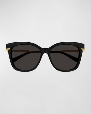 Engraved Logo Acetate & Metal Cat-Eye Sunglasses