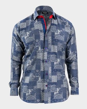 Men's Einstein Jacquard Mosaic Sport Shirt