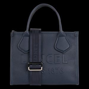 Lancel - Sac porté main à logo débossé en cuir grainé - Taille Unique - Bleu