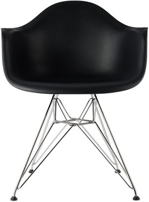 Herman Miller® Black Eames Molded Plastic Armchair