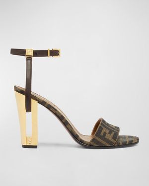 Delfina FF Metallic-Heel Sandals