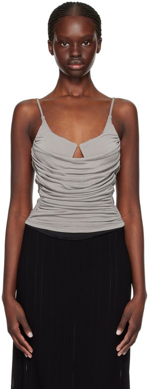 Paris Georgia SSENSE Exclusive Taupe Otto Tank Top