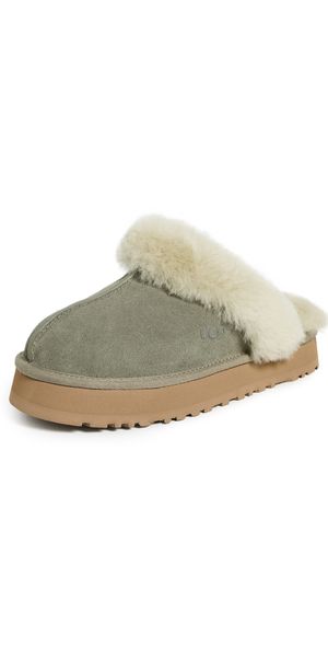 UGG Disquette Slippers Moss Green/Mutedbrass 9