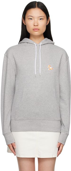 Maison Kitsuné Gray Chillax Fox Hoodie