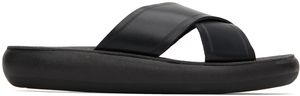 Ancient Greek Sandals Black Thais Comfort Sandals