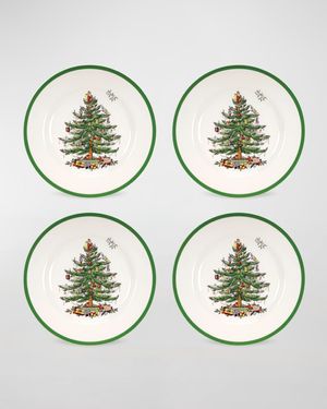 Christmas Tree Set of 4 Dinner Plates