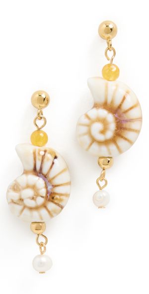 Anni Lu Seaside Earrings Caramel Cream One Size