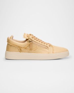 Men's Mitha Raffia Low-Top Sneakers