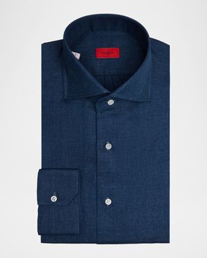 Men's Chambray Spread Collar Sport Shirt