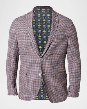 Men's Descartes Italian Houndstooth Unconstructed Blazer