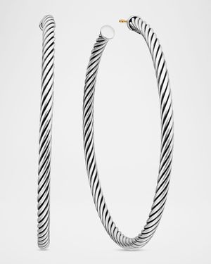Cablespira Hoop Earrings, 2"