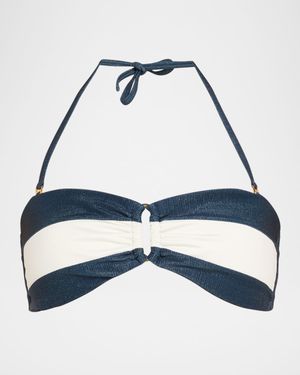 Striped Bandeau Bikini Top
