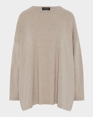Long-Sleeve Round-Neck T-Shirt (Mid Plus Length)