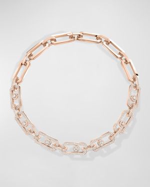 SO MOVE 18K ROSE GOLD DIAMOND PAVÉ NECKLACE