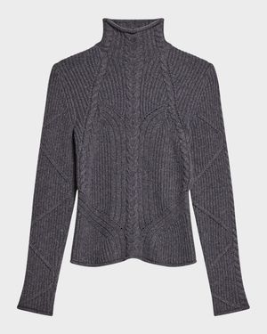 Cable Turtleneck Sweater