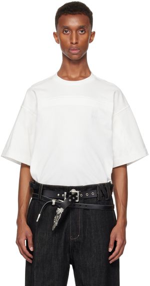 NULLUS White Envelope Slit T-shirt