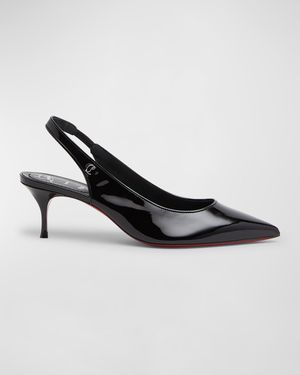 Kate Sporty Patent Slingback Pumps