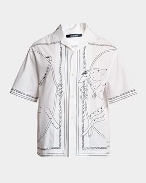 Men's The Jean Dog-Print Cotton Camp Shirt