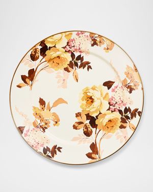 Wild Rose White Charger Plate