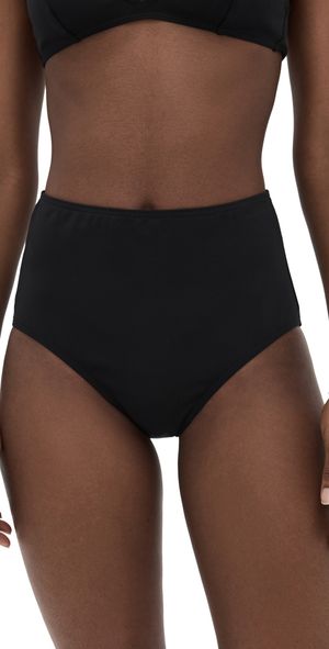 Nili Lotan High Waisted Bikini Bottoms Black L