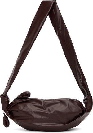 LEMAIRE Burgundy Small Soft Croissant Bag