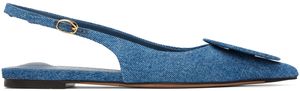 JACQUEMUS Ballerines Duelo bleues à bride arrière