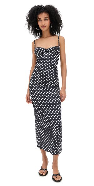 Miaou Florence Dress Black And White Polka Dot M