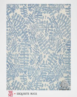 Botanica Hand-Tufted Light Blue/Ivory Rug, 12' x 15'