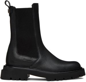 Ferragamo Black Oderico Chelsea Boots