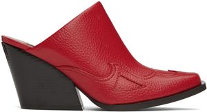 Stella McCartney Mules de cowboy Cloudy rouges