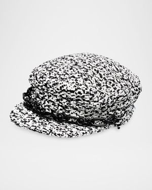 Chain Tweed Newsboy Cap