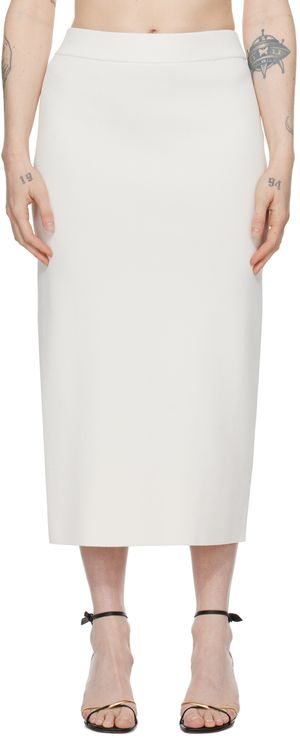 The Frankie Shop White Solange Midi Skirt
