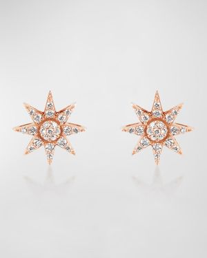 Venus Star 14k Diamond Stud Earrings