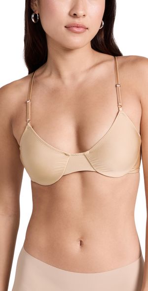 Only Hearts Second Skins Racer Back Bra Almond M