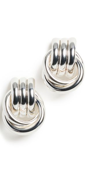Heaven Mayhem Baby Knot Silver Earrings Silver One Size