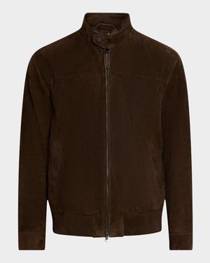 Men's Suede Full-Zip Blouson