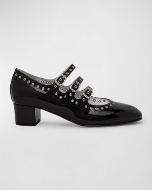 Camden Grommet Patent Mary Jane Pumps