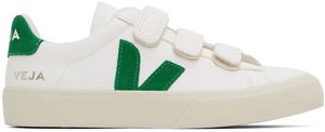 VEJA Baskets Recife blanc et vert en cuir