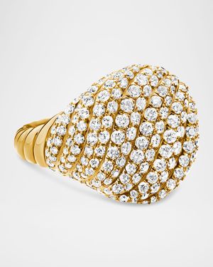 13mm Sculpted Cable Pinky Ring in 18K Gold